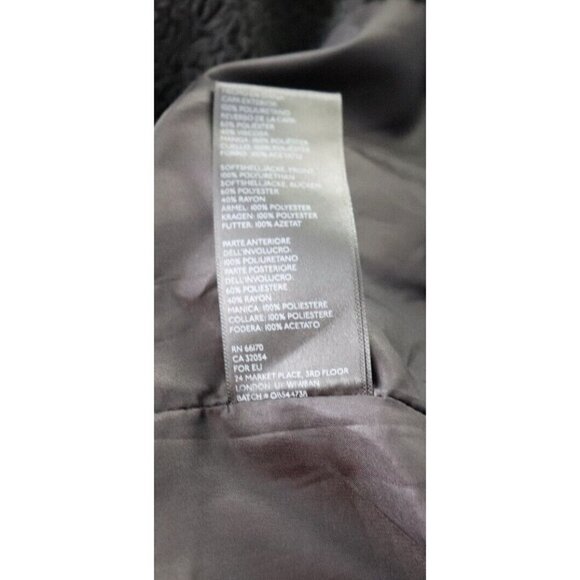 BDG Urban Outfitters Women's Medium Black Moto Jacket Teddy Sleeve Vegan Bomber - Picture 6 of 7